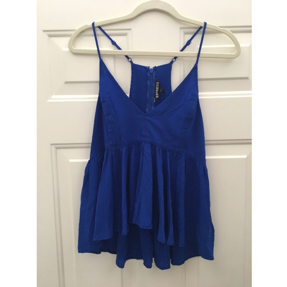 Express Royal Blue Spaghetti Strap Tank Top